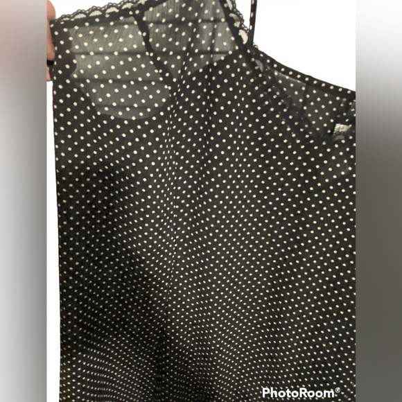 NWOT•Babydoll Black/White Polkadot negligee size 3X - Picture 8 of 10